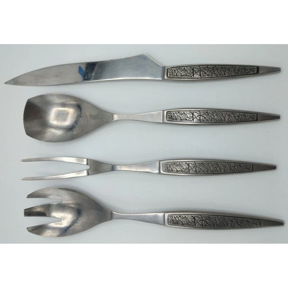 Arthur Salm Stainless Steel Hostess Serving Carving‎ Salad Set AS ASF3 MCM Japan